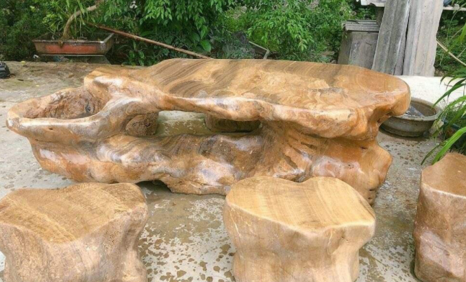 bàn ghế đá