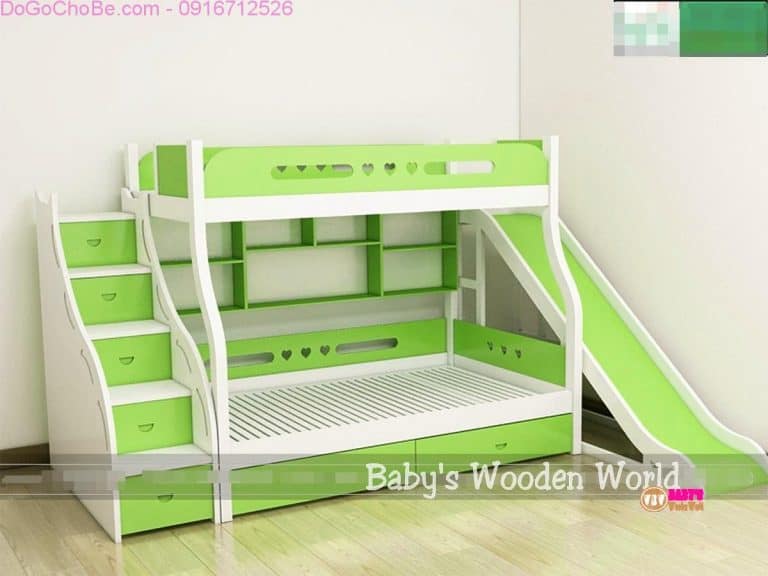 Các mẫu giường ngủ 2 tầng có cầu trượt giá rẻ rất đáng đầu tư cho bé!
