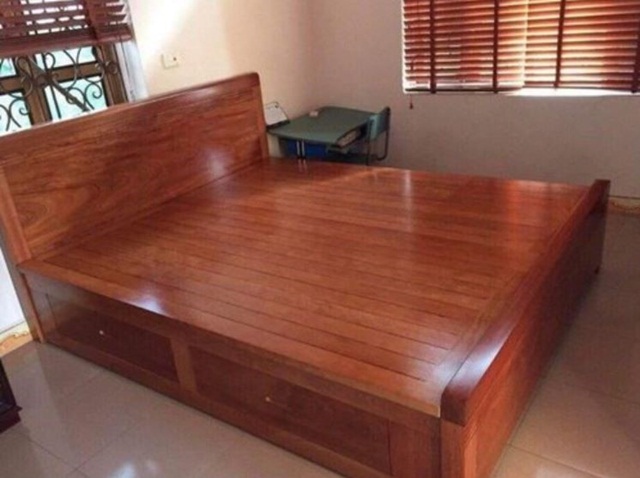 Giường gỗ có ngăn kéo - Vô cùng tiện lợi cho các gia đình