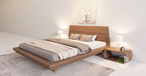 Giường ngủ kiểu Nhật gỗ tự nhiên - Đơn giản nhưng không kém phần sang trọng