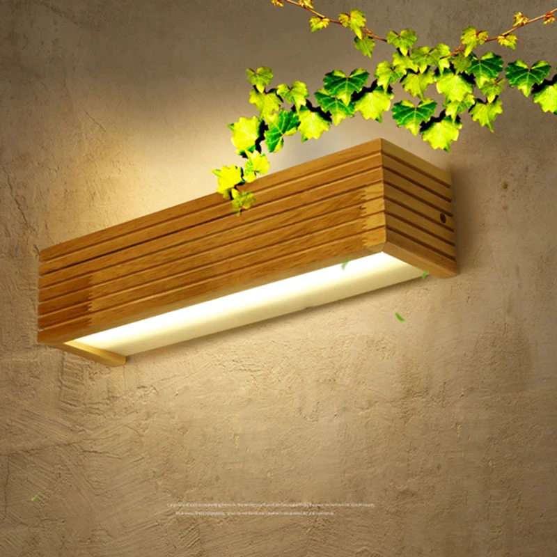 Đèn treo tường bằng gỗ - đơn giản mà sang trọng