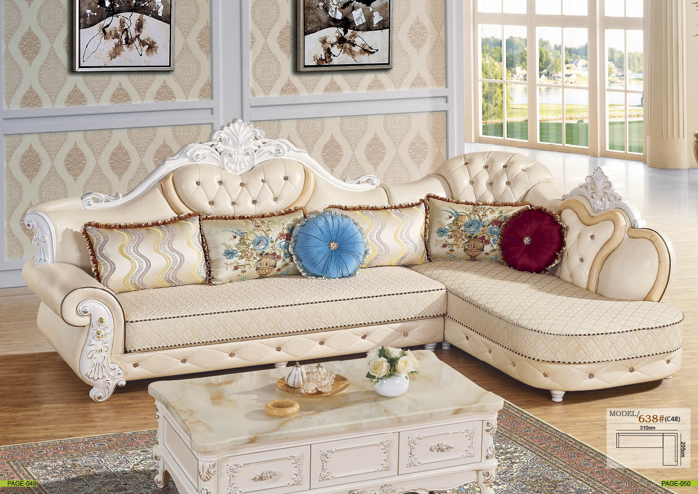 Ghế sofa tân cổ điển với kiểu dáng hiện đại, sang trọng cho phòng khách của bạn.