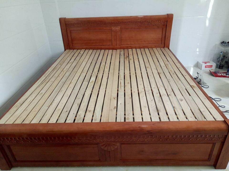 giá giường gỗ xoan đào