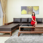 sofa gỗ chữ l