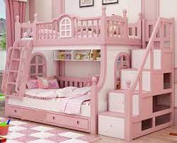 giường tầng màu hồng