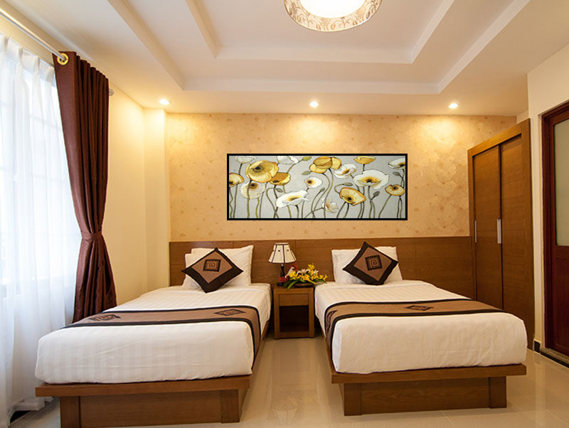 Những mẫu tranh treo phòng ngủ khách sạn 5 sao siêu đẹp ấn tượng