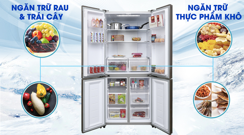 Những tủ lạnh Aqua 4 cánh rẻ, tốt, đáng mua nhất hiện nay