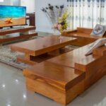 bộ bàn ghế gỗ nguyên khối