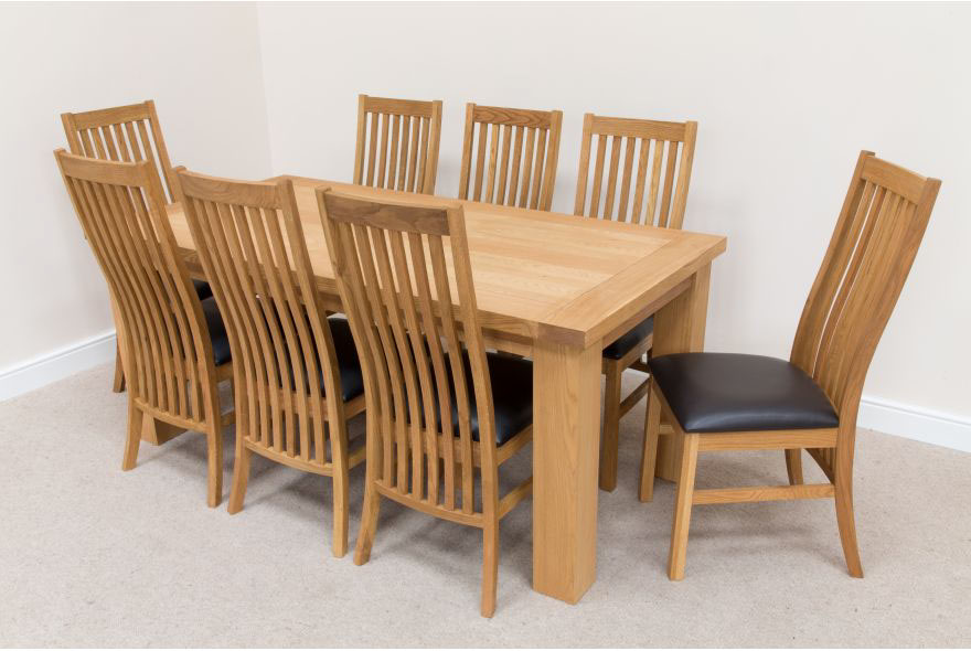 Bộ bàn ăn 8 ghế gỗ sồi