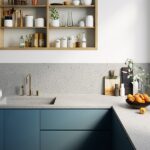 Đá nhân tạo solid surface trắng ốp bếp - xu hướng thiết kế nội thất tương lai