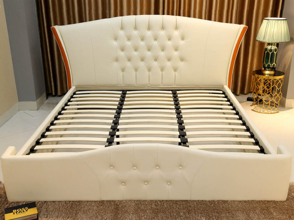 Mẫu dát giường phủ nan cong cho gia đình bạn