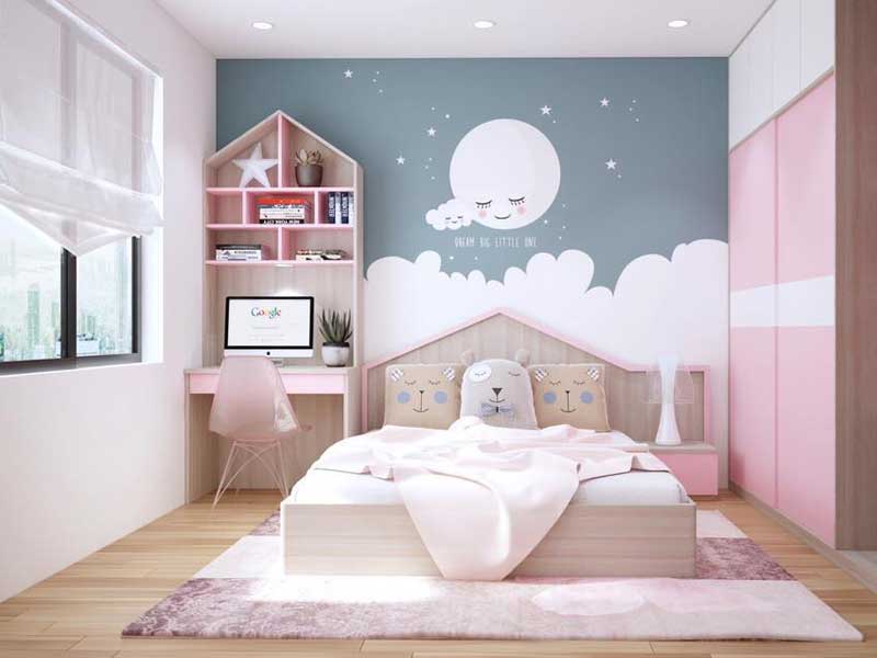 Thiết kế trang trí phòng ngủ cho nữ theo phong cách đơn giản 