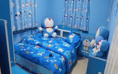 Mẫu thiết kế phòng ngủ Doraemon cho bé