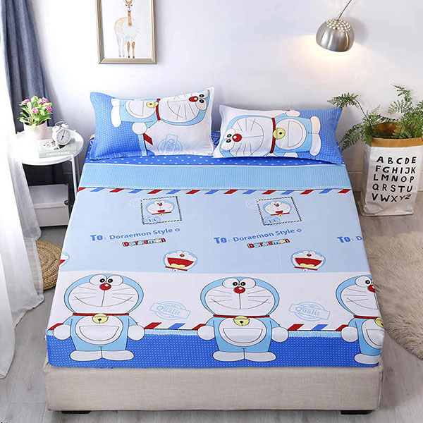 Mẫu 11: Cách trang trí phòng ngủ Doremon bằng khăn trải giường tạo vẻ đẹp bắt mắt