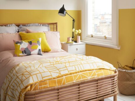 sơn tường phòng ngủ màu vàng