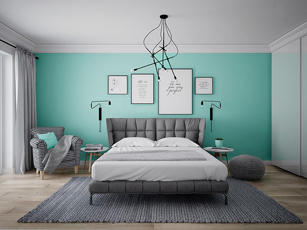 TOP các mẫu sơn tường phòng ngủ màu xanh ngọc đẹp như mơ