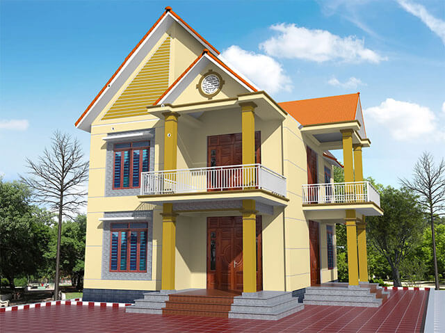 Sơn nhà màu vàng kem nhạt - sự nhẹ nhàng phóng khoáng cho căn nhà của gia chủ
