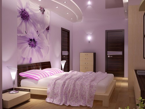 Màu sơn tường phòng ngủ đẹp- màu tím