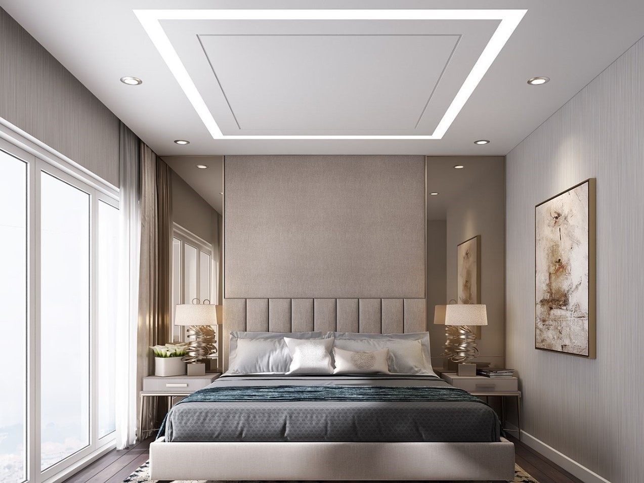 Mẫu thiết kế nội thất phòng ngủ khách sạn 3 sao đẹp - xu hướng 2024