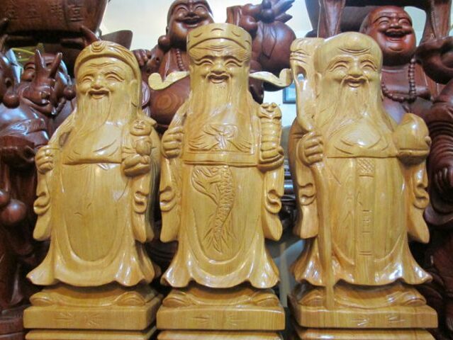 Cùng tìm hiểu những ý nghĩa của bộ tượng gỗ Phúc Lộc Thọ - tượng tam tiên
