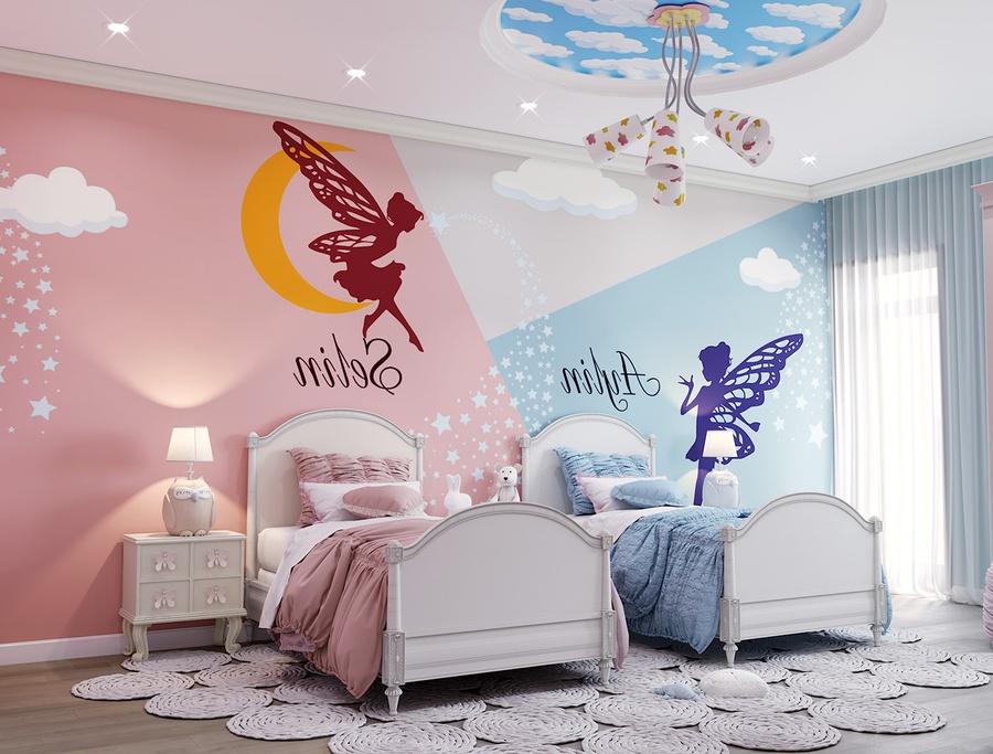 Vẽ tranh cho tường phòng ngủ bé gái