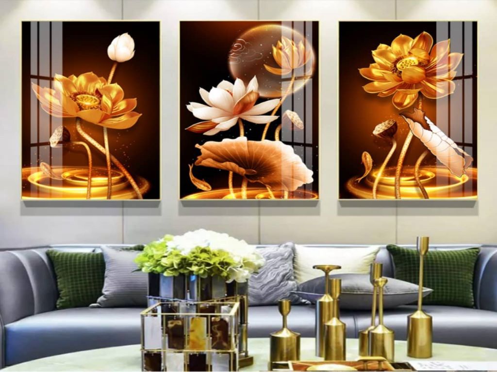 Top 15 mẫu tranh hoa sen 3d treo tường trang trí trong và ngoài nhà đẹp nhất 