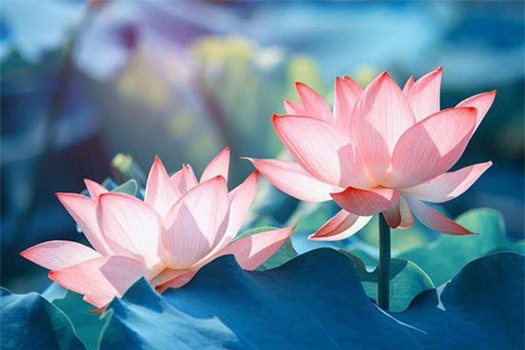 Hãy chiêm ngưỡng bức ảnh hoa sen hồng trồng trong hồ nước để đắm chìm trong vẻ đẹp yên bình và đắm say. Với các tông màu hồ nước nhẹ nhàng kết hợp cùng hoa sen hồng tươi tắn, bức ảnh sẽ giúp bạn cảm nhận được sự thanh thản và tĩnh lặng ở trong tâm hồn.
