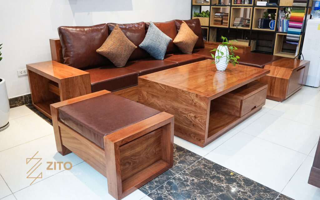Sofa gỗ hương đá