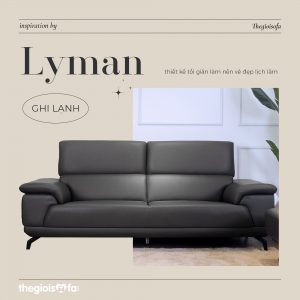 Ghế sofa văng da phòng khách Lyman