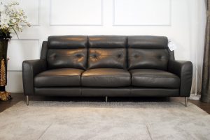 Ghế sofa văng da phòng khách Ghế sofaland Hilbert (Màu đen)